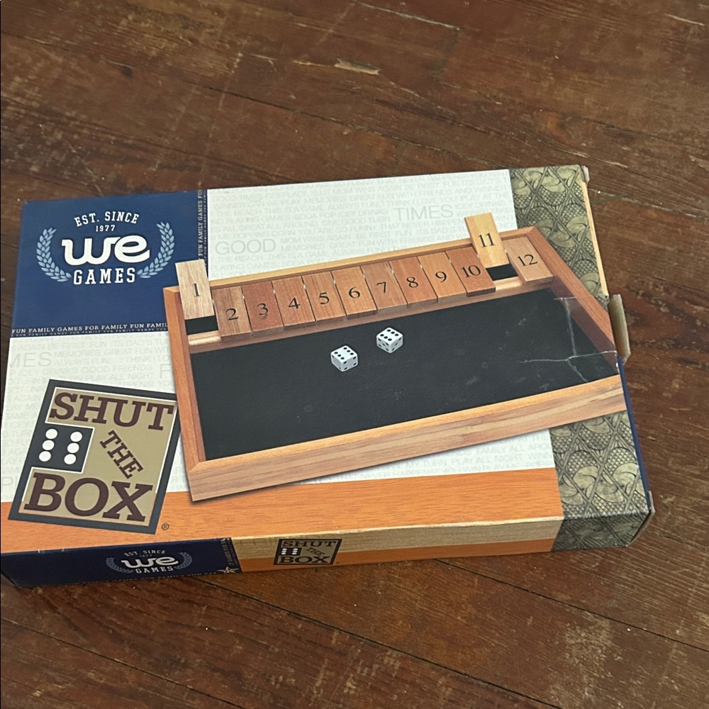 Shut the Box Home Dice Game - Brown